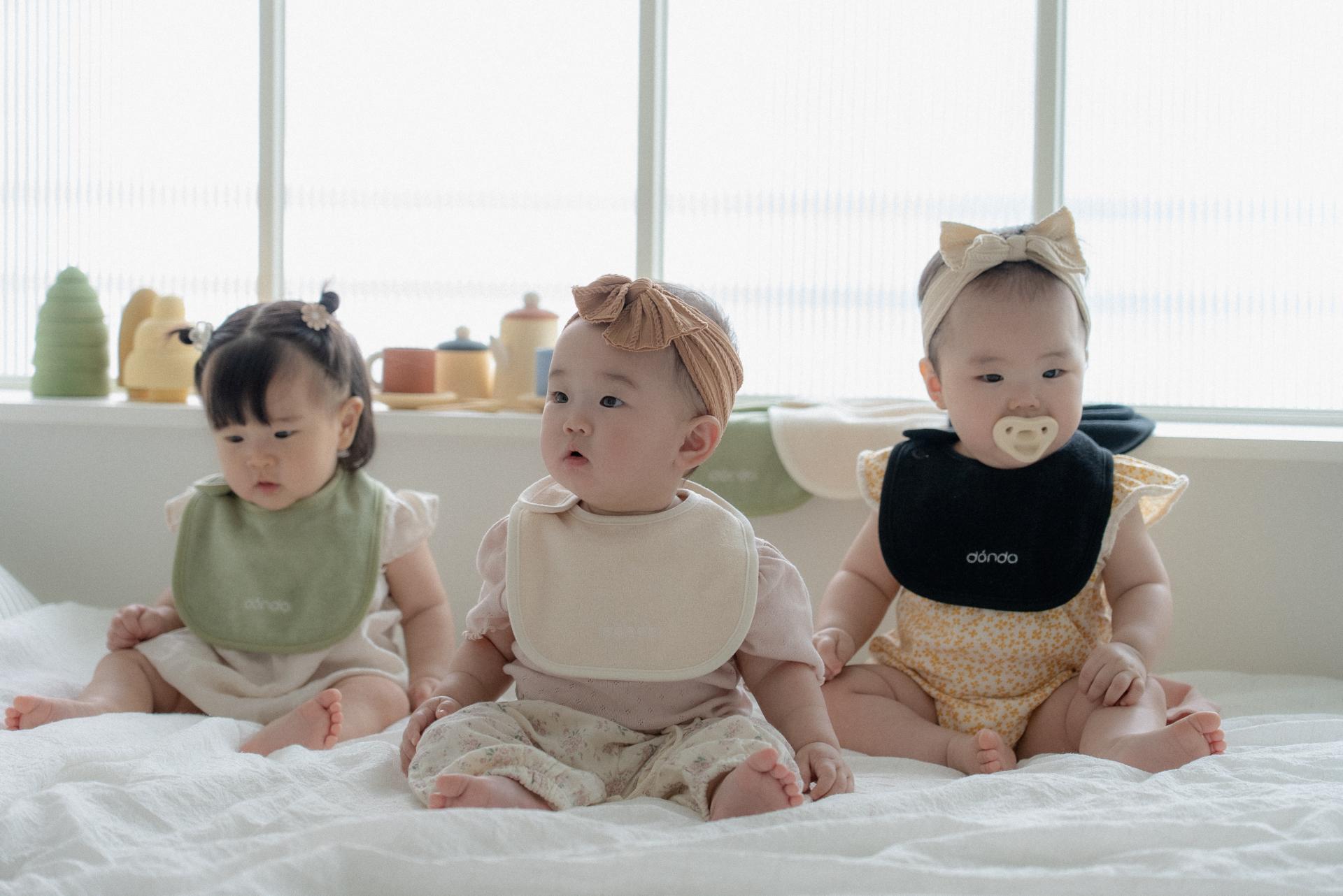 dánda terry bib 3 colors set (단다 테리빕 3종)