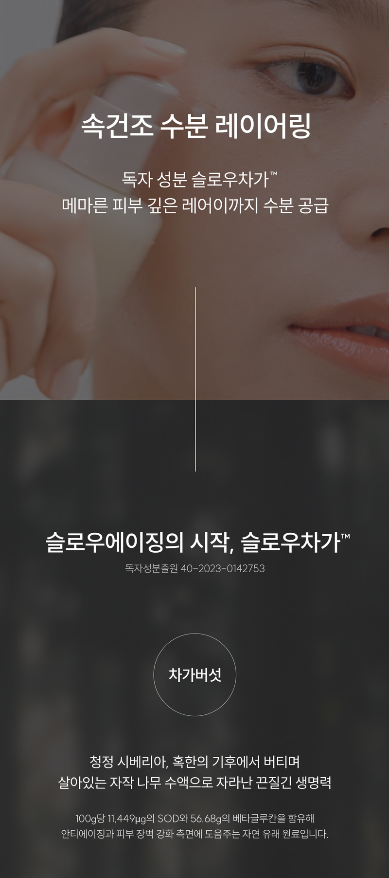 슬로우차가 광채탄력 페이스 아이 세럼