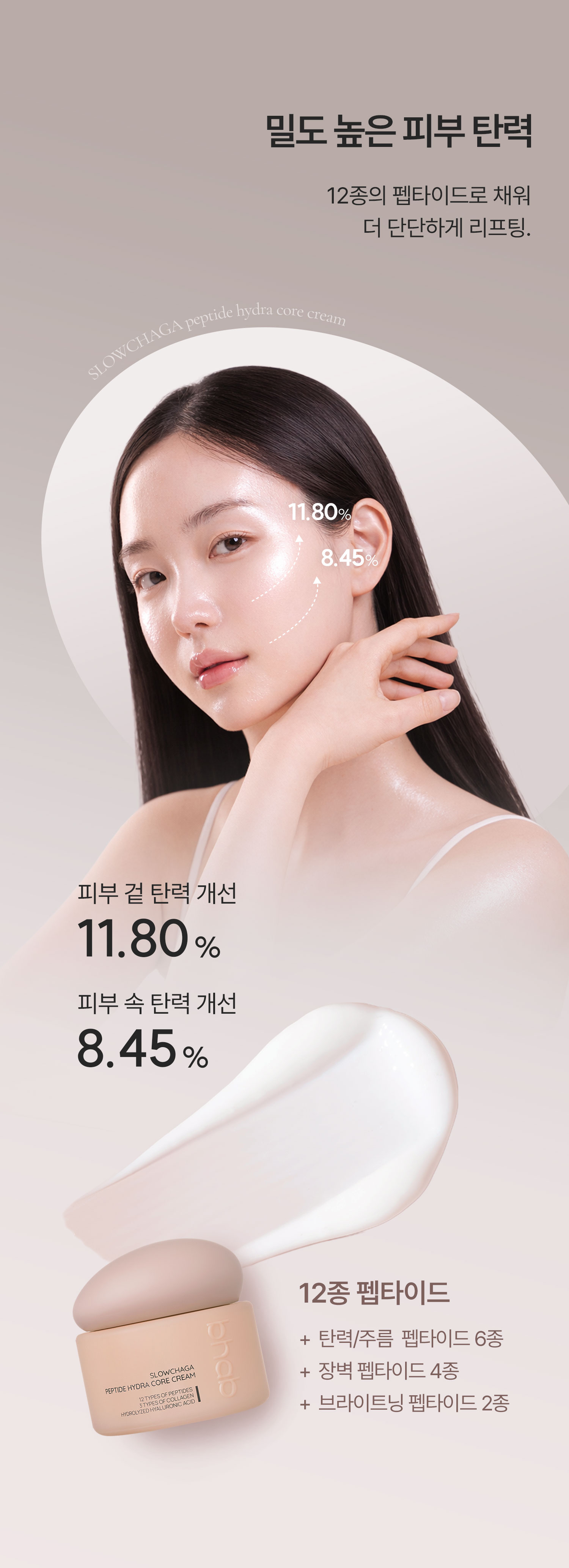 슬로우차가 펩타이드 수분 코어 크림