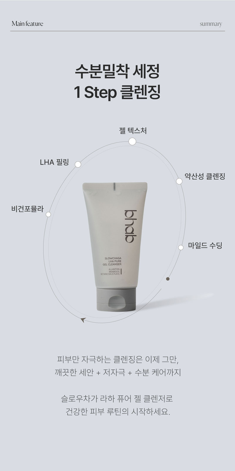 슬로우차가 라하 퓨어 젤 클렌저
