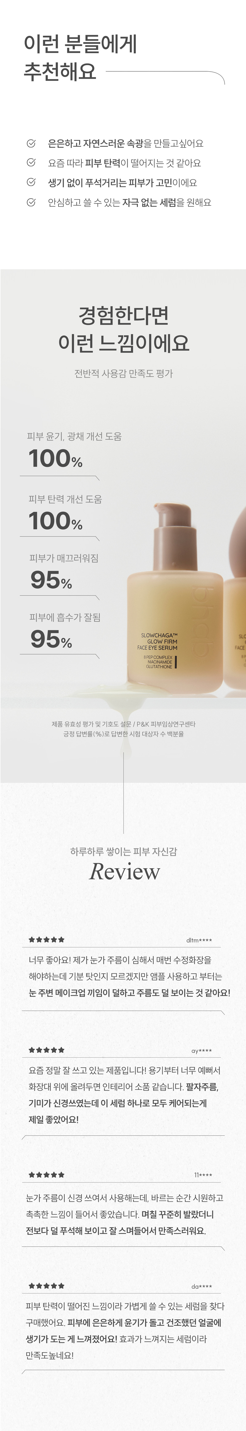 슬로우차가 광채탄력 페이스 아이 세럼