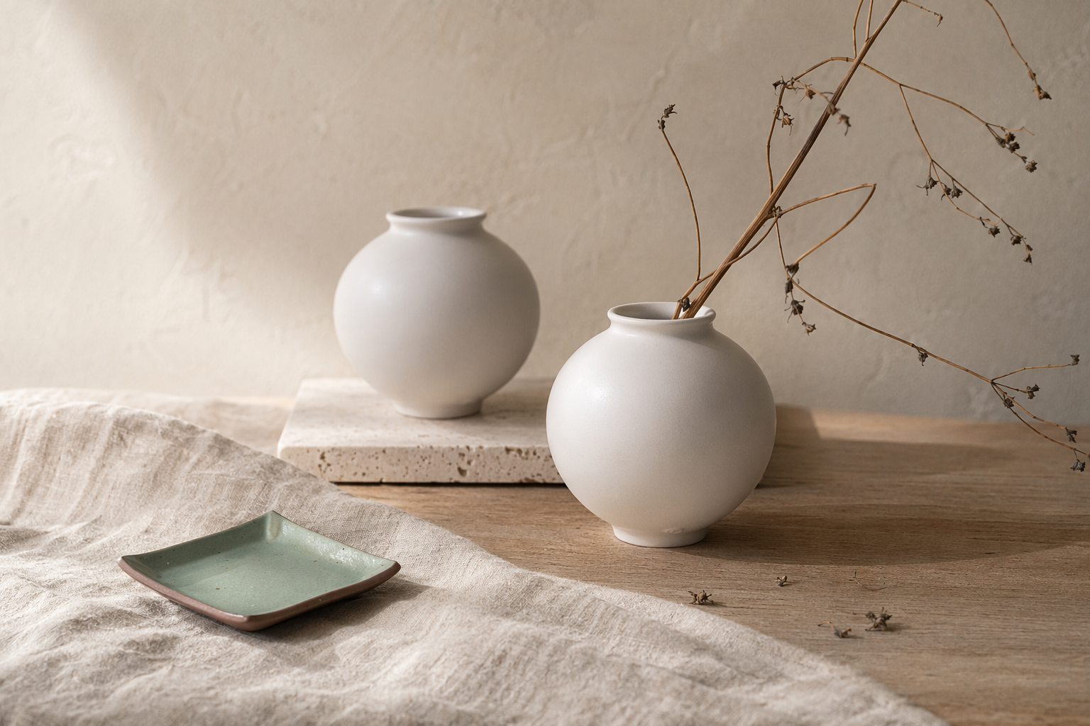 Korean-made handcrafted ceramic with subtle tactile texture.