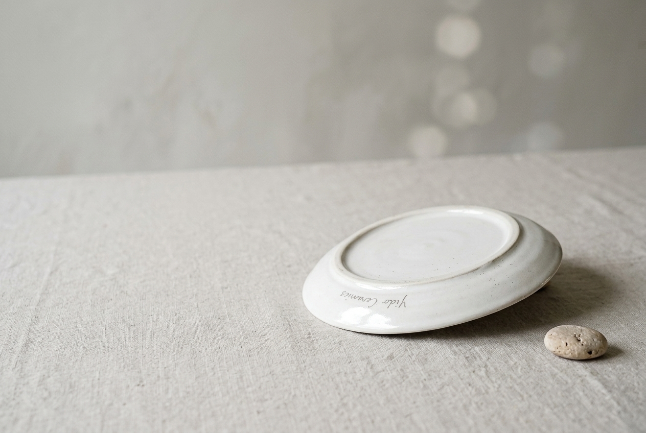 Artisan-thrown Korean stoneware with a quiet glaze.